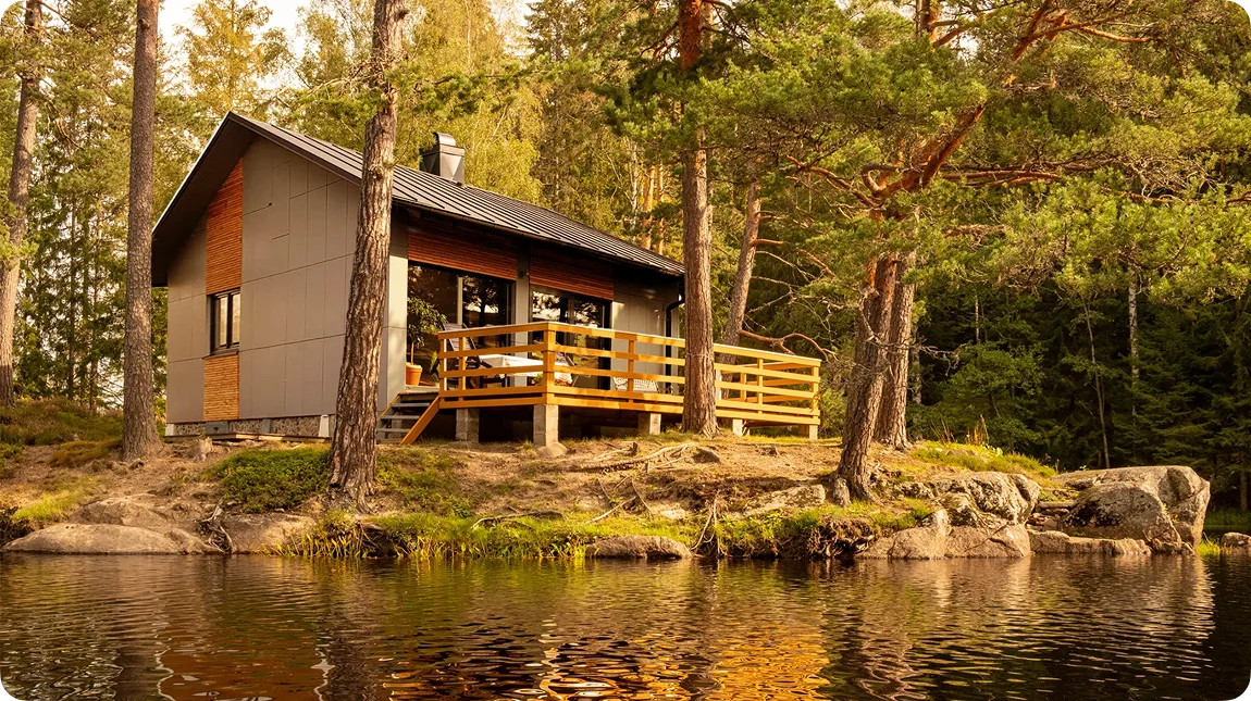 Jednomodulový 54 m² sedlová střecha (Dřevěnka)
