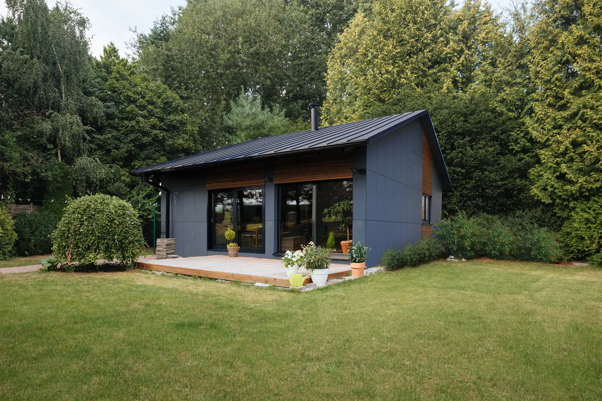 Jednomodulový 54 m2 sedlová střecha (Kostka)