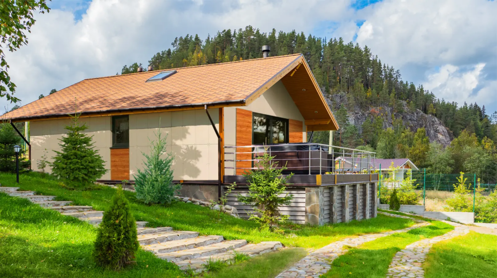 Jednomodulový 54 m2 sedlová střecha (Špičák)